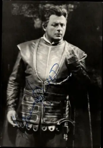 Foto Opernsänger Walther von Stolzing, Portrait, Autogramm, Bayreuther Festspiele
