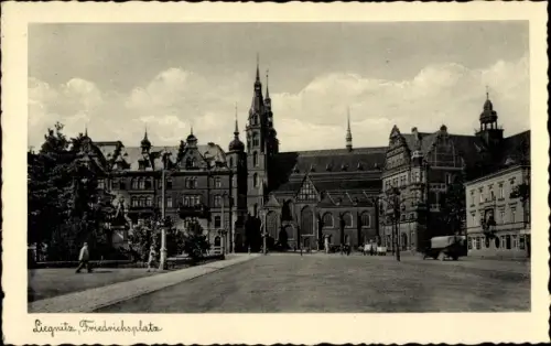 Ak Legnica Liegnitz Schlesien, Friedrichsplatz