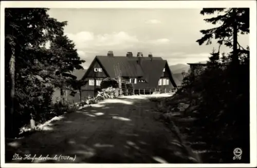 Ak Świeradów Zdrój Bad Flinsberg Isergebirge Schlesien, Heufuderbaude, Schronisko Na Stogu Izerskim