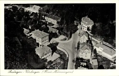 Ak Auingen Münsingen in Württemberg, Luftaufnahme von Auingen-Vorlager, Kreis Münsingen, Wohngebä