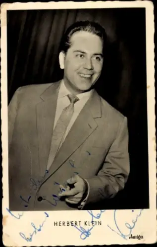 Ak Sänger Herbert Klein, Portrait, Amiga