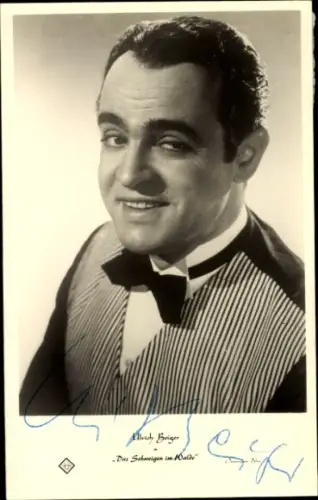 Ak Schauspieler Ulrich Beiger, Portrait, Autogramm