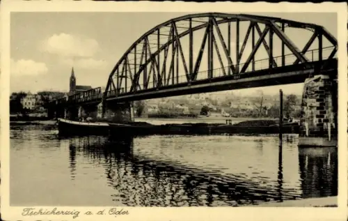 Ak Cigacice Tschicherzig Ostbrandenburg, Brücke