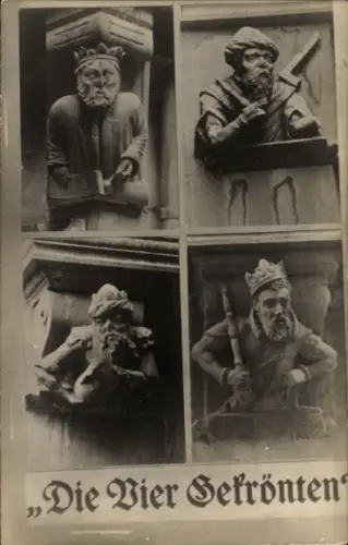 Foto Ak Wertheim am Main, Die Vier Gekrönten