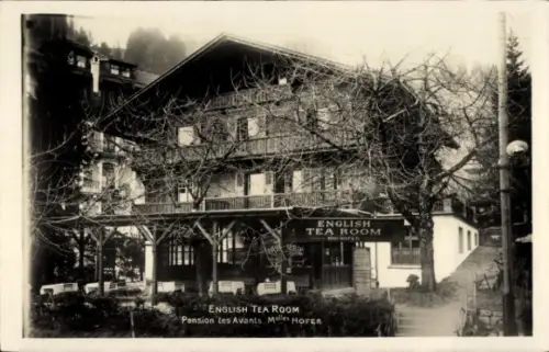 Ak Les Avants Montreux Kanton Waadt, English Tea Room, Pension Hofer