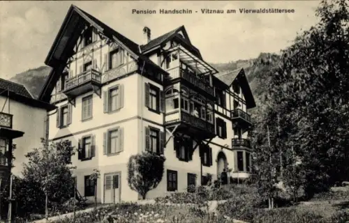 Ak Vitznau am Vierwaldstättersee Kanton Luzern, Pension Handschin