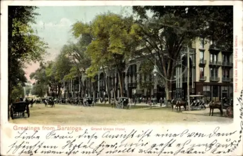 Ak Saratoga New York USA, Grand Union Hotel