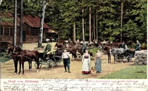 Ak Payerbach an der Rax in Niederösterreich, Höllental, Weber's Restauration zum großen Höllentale