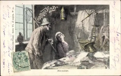 Künstler Ak Maraudeur, Chocolat-Vinay, Reklame