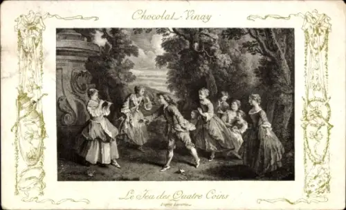 Künstler Ak Chocolat Vinay, Reklame, Le Jeu des Quatre Coins