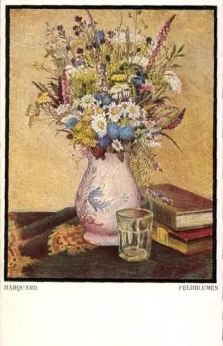 Künstler Ak Marquard, Feldblumen