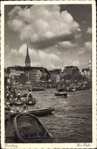 Ak Hamburg Mitte Neustadt, Am Hafen, Boote