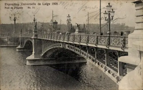 CPA Liège Wallonie, Exposition Universelle 1905, Pont de Fragnée
