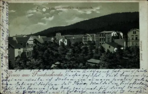 Ak Friedrichroda im Thüringer Wald, vom Gottlob, Gesamtansicht