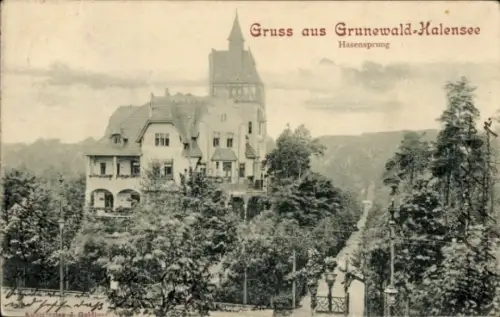 Ak Berlin Wilmersdorf Grunewald Halensee, Hasensprung