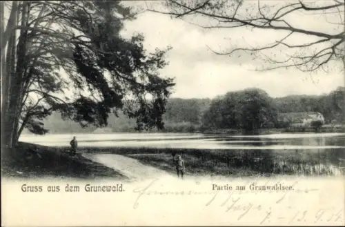 Ak Berlin Wilmersdorf Grunewald, Am Grunwaldsee
