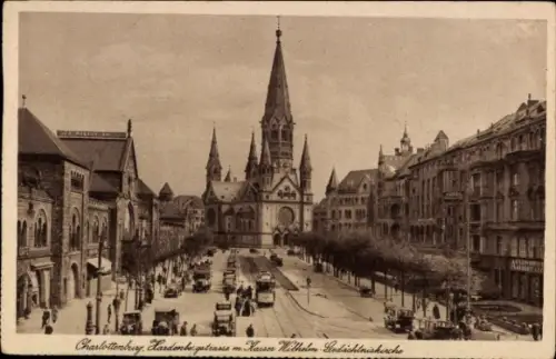 Ak Berlin Charlottenburg, Hardenbergstraße, Kaiser Wilhelm Gedächtniskirche