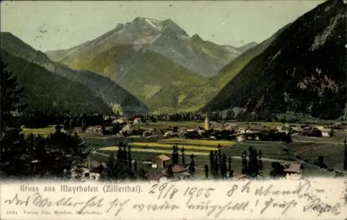 Ak Mayrhofen im Zillertal Tirol, Berglandschaft,  Zillertal,  von 1905
