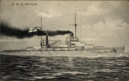 Ak Deutsches Kriegsschiff, SMS Markgraf, Kaiserliche Marine