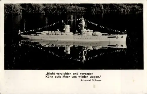 Ak Panzerschiff Modell Deutschland Klasse, Admiral Scheer