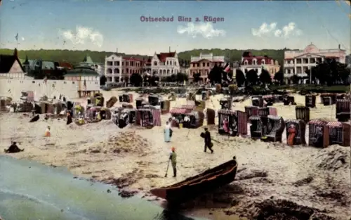 Ak Ostseebad Binz auf Rügen, Strandleben