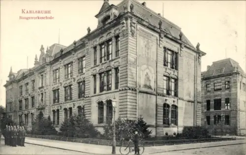 Ak Karlsruhe in Baden, Baugewerkeschule