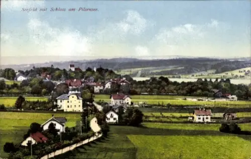 Ak Seefeld am Pilsensee Oberbayern,  Schloss am Pilsensee, Landschaft, 