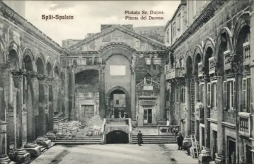 Ak Split Spalato Kroatien, Piazza del Duomo
