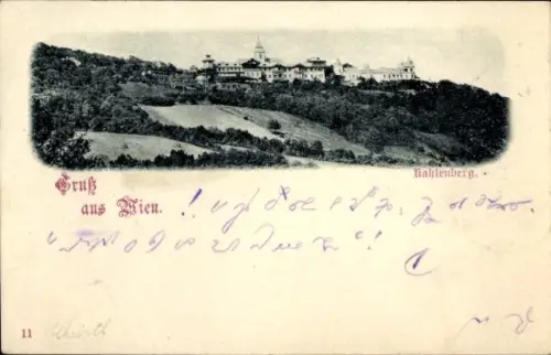 Ak Wien 19 Döbling Österreich, Kahlenberg, Panorama von   handschriftliche Notizen