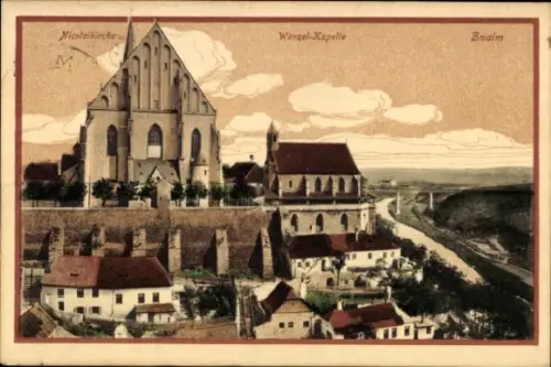 Ak Znojmo Znaim Südmähren, Nicolaikirche, Wenzel-Kapelle