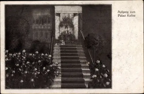 Ak Chemnitz in Sachsen, Palast Kaffee, Aufgang