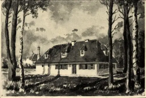 Künstler Ak Thalkirchen München, Baustein für das Bootshaus, Naturfreunde