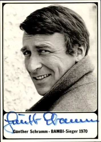 Ak Schauspieler Günther Schramm, Portrait, Autogramm