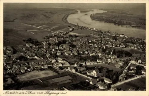 Ak Nierstein am Rhein, Fliegeraufnahme