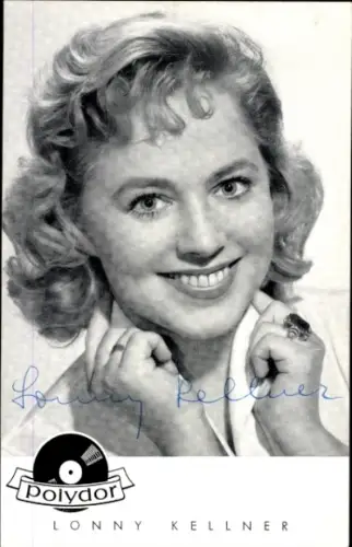 Ak Sängerin Lonny Kellner, Portrait, Autogramm, Polydor Schallplatten