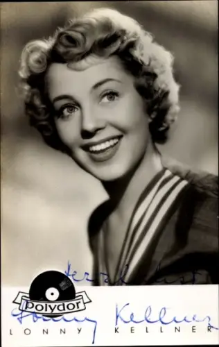 Ak Sängerin Lonny Kellner, Portrait, Autogramm, Polydor