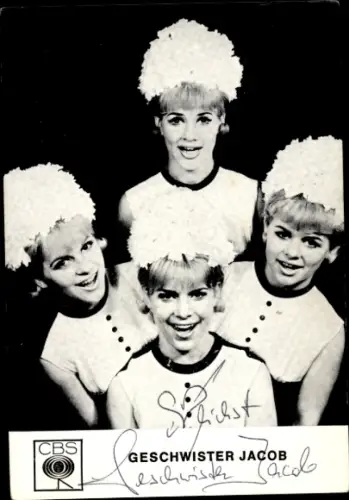 Ak Sängerinnen Geschwister Jacob, Portrait, Autogramme