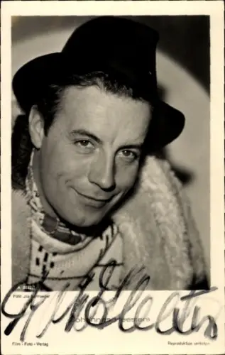 Ak Schauspieler Johannes Heesters, Portrait mit Hut, Autogramm