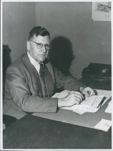 Foto Nürnberger Prozess, Dr. Robert Servatius, Verteidiger für Fritz Sauckel