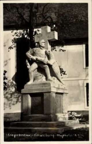 Ak Mayrhofen im Zillertal Tirol, Kriegerdenkmal-Einweihung 1924