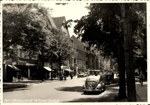 Foto Ak Berlin Zehlendorf, Teltower Damm, Geschäfte