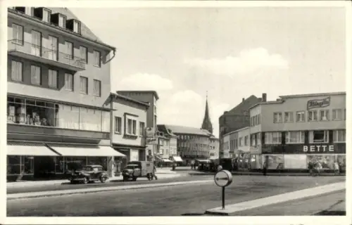 Ak Gießen an der Lahn Hessen, Marktplatz, Kreuzplatz, Bette, Kirchturm