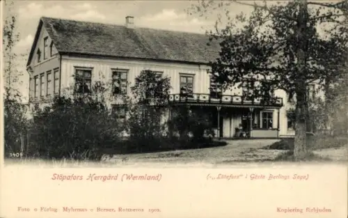 Ak Schweden, Stöpafors Herrgård, Wermland, Lotafors i Gösta Berlings Saga