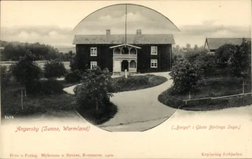 Ak Sunne Schweden, Angersby, Berga i Gösta Berlings Saga