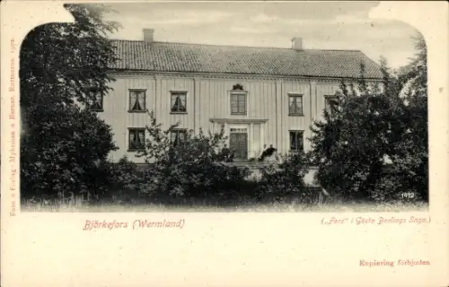 Ak Schweden, Björkefors, Wermland, Fors i Gösta Berlings Saga