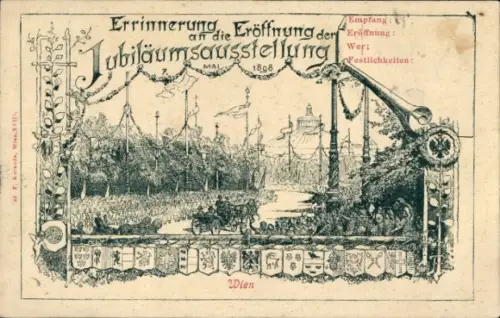Ak Wien, Jubiläums-Ausstellung 1898, Eröffnung