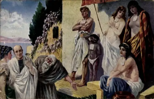 Künstler Ak Peter, O., Römischer Sklavenmarkt