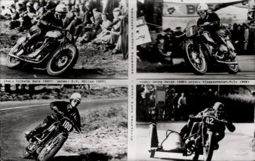 Ak Motorrennsport, Wilhelm Herz, Müller, Georg Meier