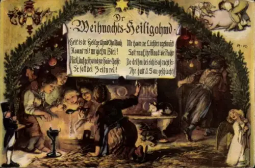 Künstler Ak Frohe Weihnachten, Dr Weihnachts Heiligohmd