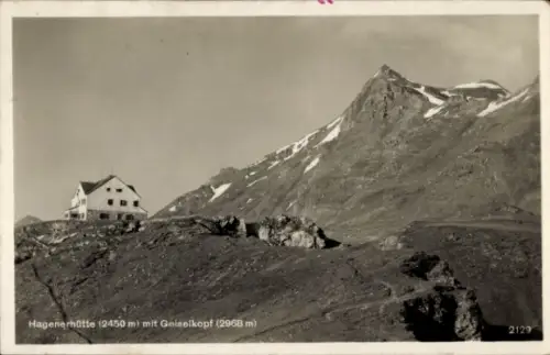 Ak Mallnitz in Kärnten, Hagener Hütte, Geiselkopf